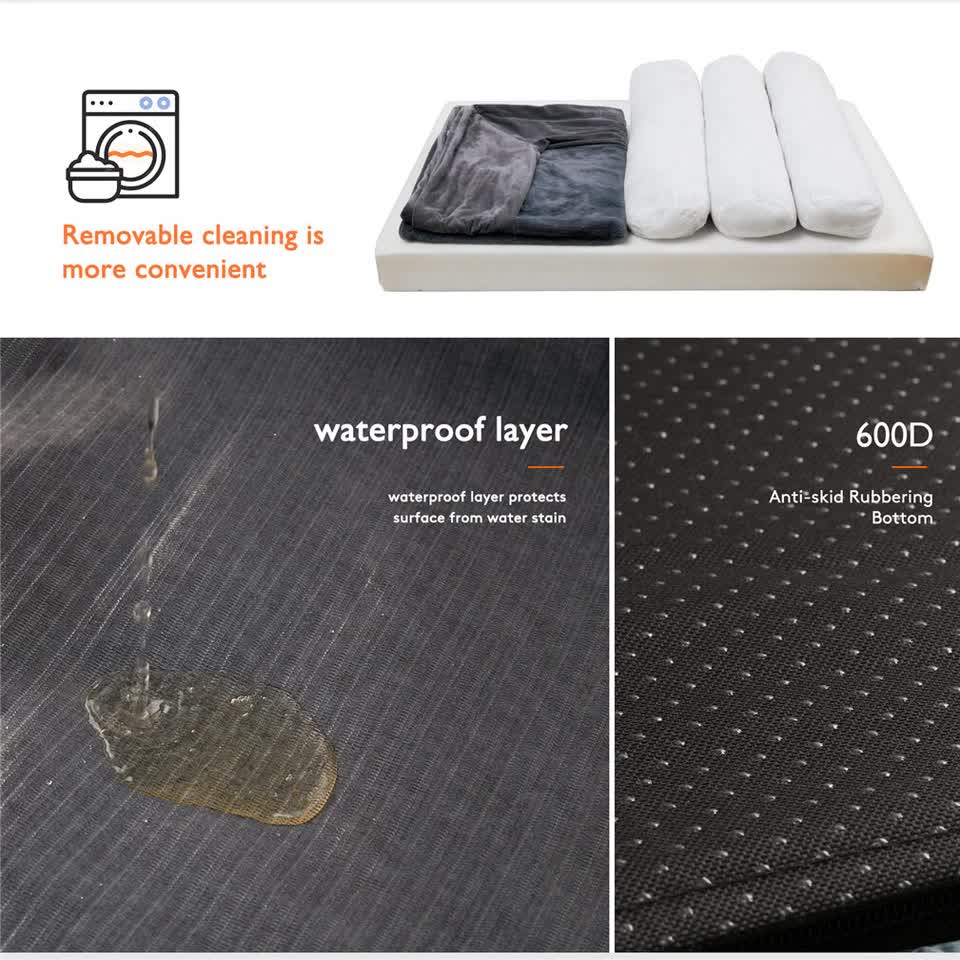 Medium Orthopedic Dog Bed with Bolster Comfort Mattress — image 6