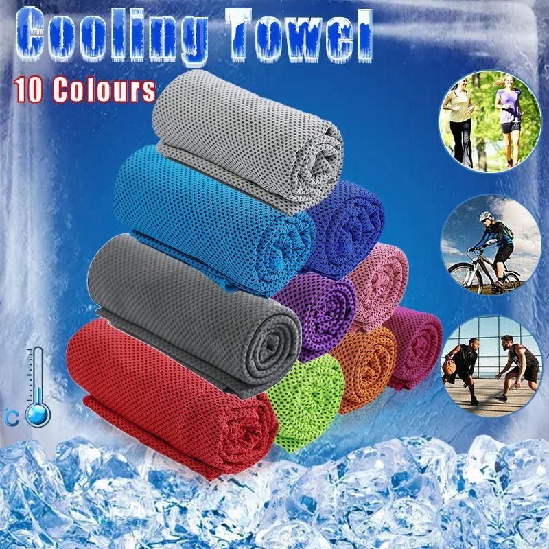 Cooling Towel for Sport Gym Cycling Golf Outdoor Use – Double Layer Ice Fabric - Red — image 2