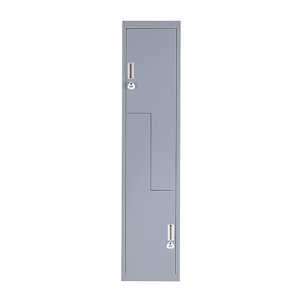 Grey Two-Door L-shaped Office Gym Shed Storage Lockers โ image 4