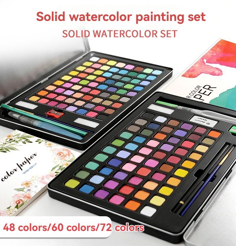 solid watercolor paint set — image 5