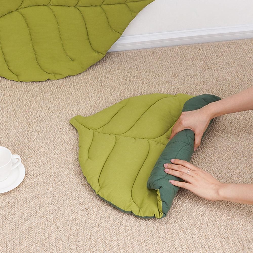 Double-Sided Available Pet Mattress Pad Leaf Shape Puppy Cat Bed Mat Style 1 — image 2