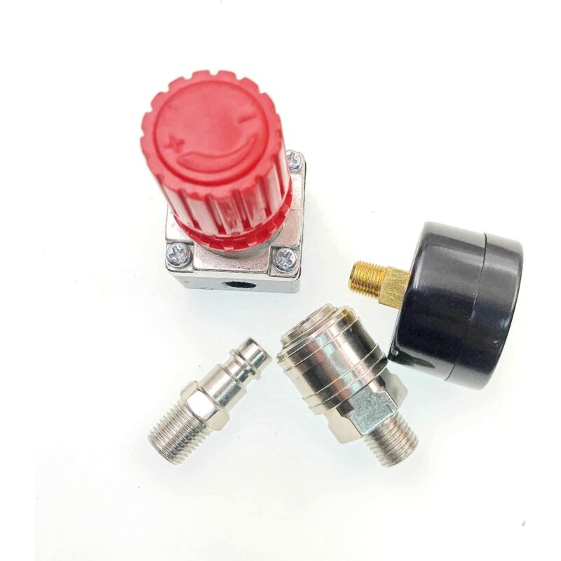 1/4/" Pressure Reducer for Compressed Air, Pressure Reducer, 4 Holes with Gauge for Compressor โ image 4
