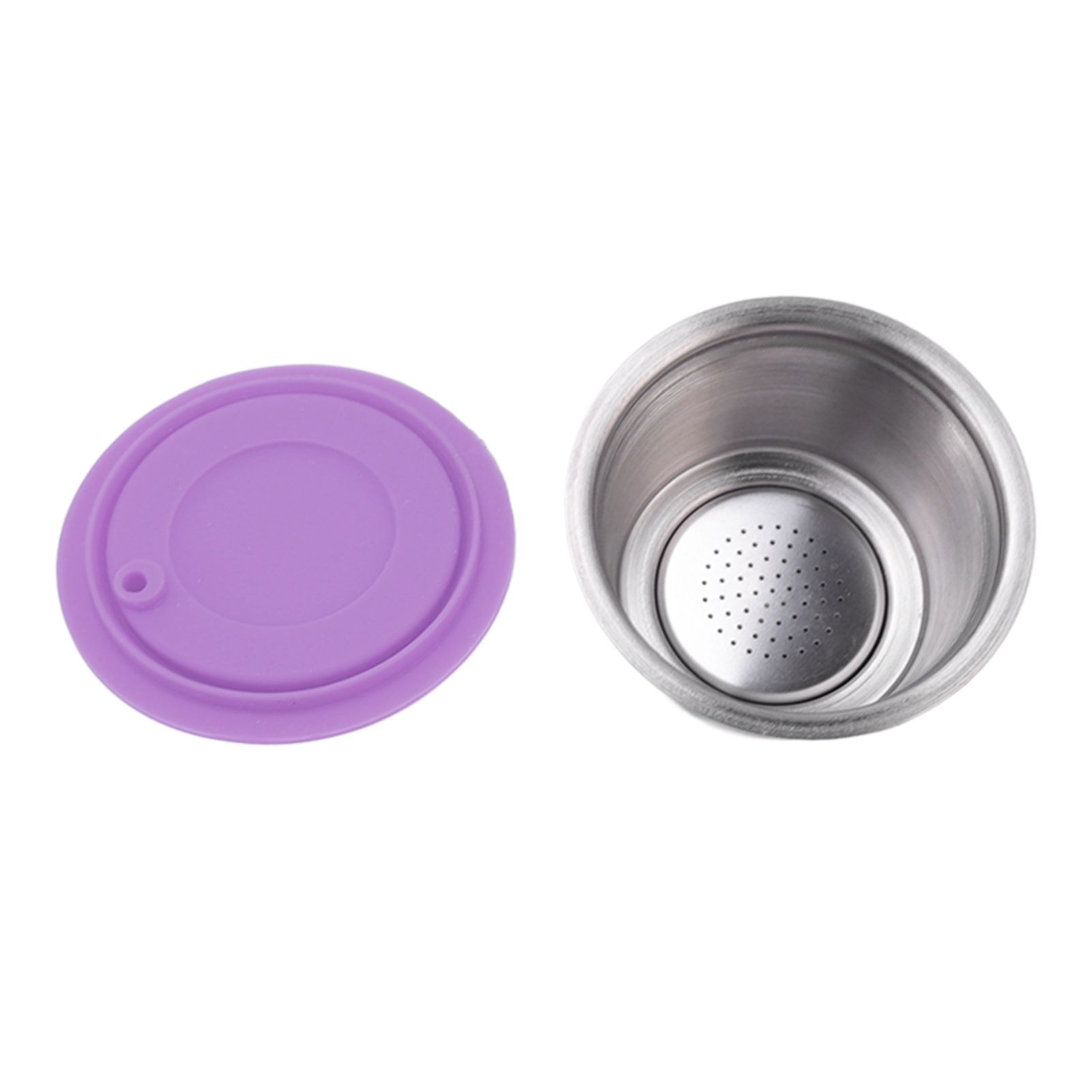 Stainless Steel Refill Coffee Capsules Reusable Coffee Filter Cup Set with Powder Cover for Dolce Gusto Purple โ image 5