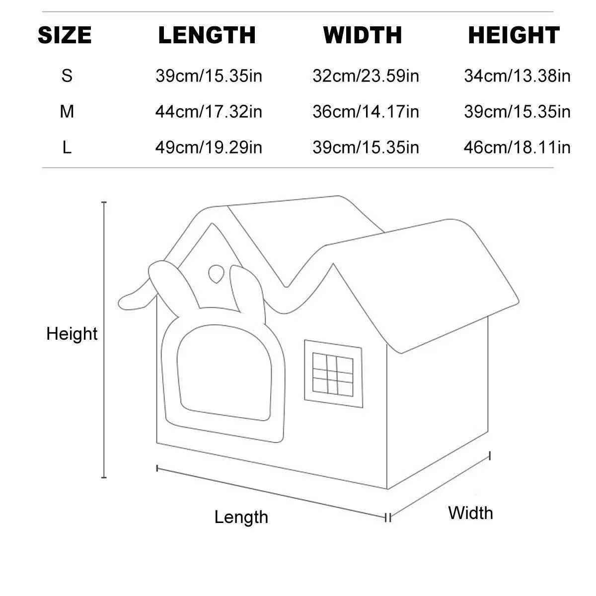 Removable Washable Pet House Four Seasons Cat Enclosed House - Grey-S — image 4