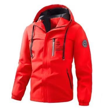 Men'S Hooded Windbreaker Lightweight Windbreaker Casual Jacket With Pockets - Red - Size 4XL(AU 4XL/EU58) โ image 6