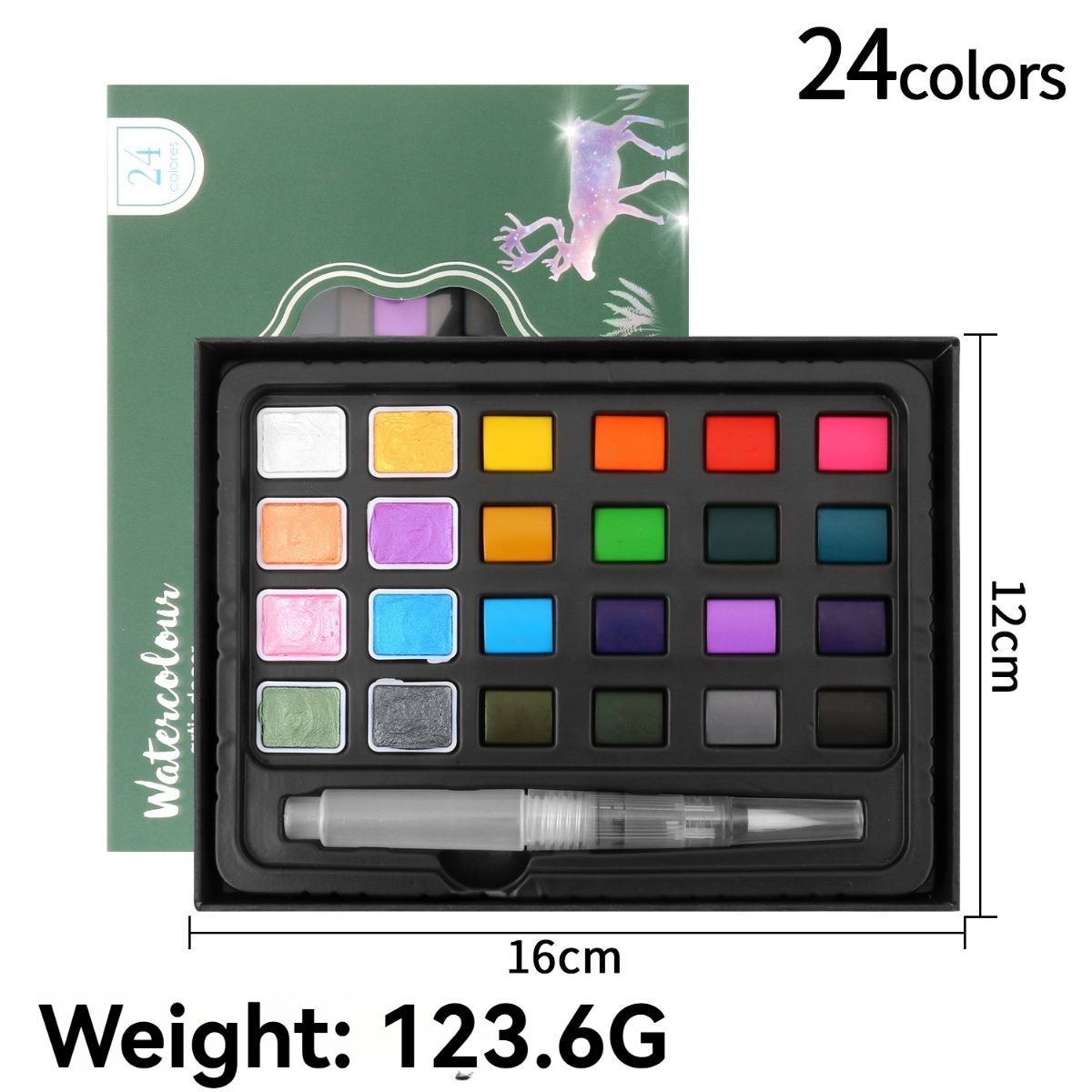 solid watercolor paint set โ image 2