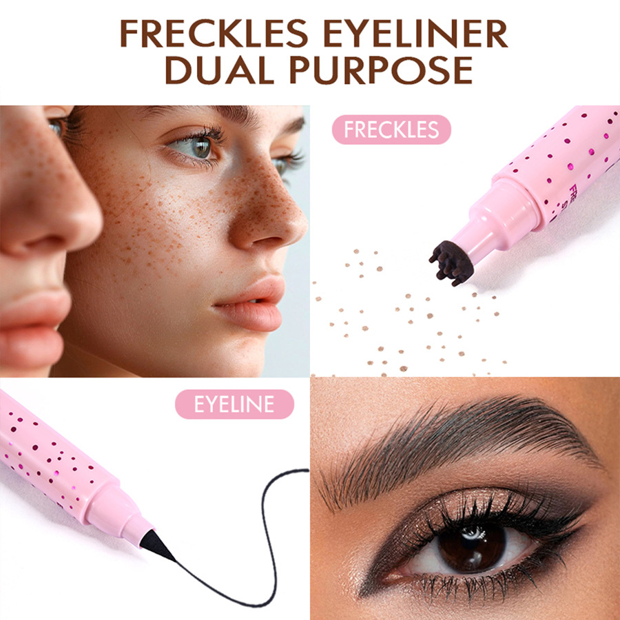2-Pack #01 Light 2-in-1 Double-Headed Freckle Pen & Eyeliner - Natural & Long-Lasting, Easy Coloring for Sun-Kissed Look โ image 2