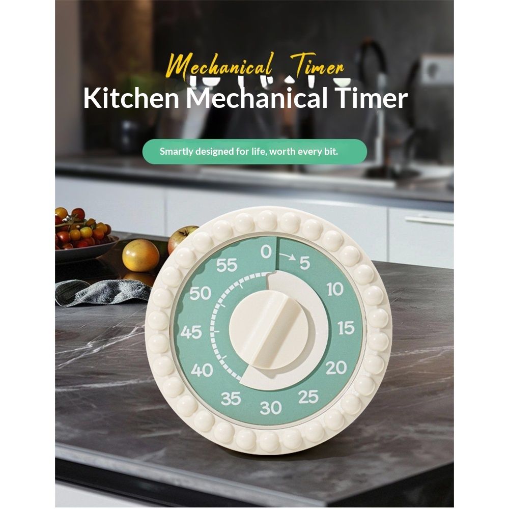 Round Visual Timer - Magnetic Silent Countdown Timer for Kids, Studying, Cooking, Time Management Cute Timer, Perfect for Desktop & Fridge Use.-Rice ear yellow — image 5