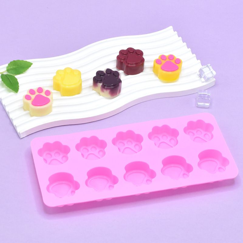 2 Pcs Silicone Molds Cat Paw,Non-Stick Food Grade Silicone Molds Silicone Treat Molds,Paw Mold Silicone Molds Baking Mold â image 2