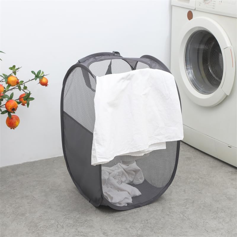 Pop Up Hampers 3 Pack with Extra Large Laundry Bags 6 Pack, Varied Colors Travel Laundry Bags 30"x40", Foldable Mesh Laundry Basket, for college dorm and — image 5