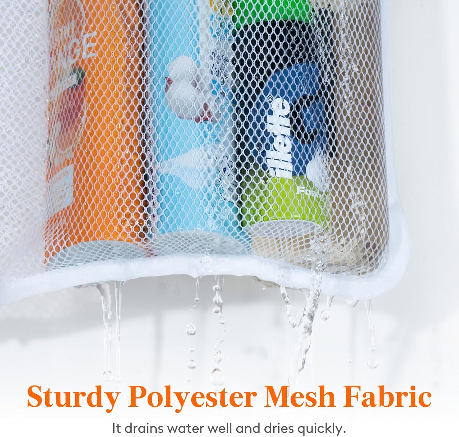 Cruise Essentials Shower Caddy Mt-Have, 7 Pockets Hanging Bathroom Organizer with Quick-Dry Mesh, Portable Shower Bag to Storage Soap, Shampoo, for RVing — image 5