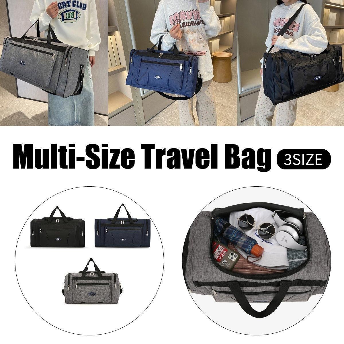 Large Capacity Waterproof Travel Luggage Bag Lightweight Foldable Handbag - Mini-Grey โ image 2