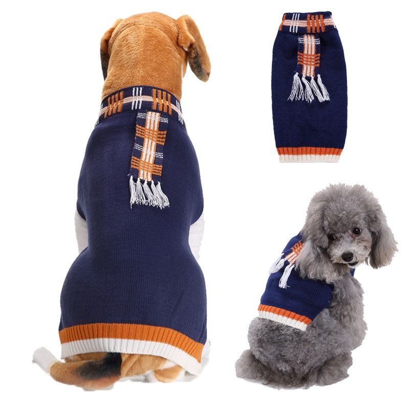 Dog Sweater Acrylic Knit Christmas Chao Brand Flag XL Size: XL; Neck (cm): 38-44; Bust (cm): 50-58; Back length (cm): 36-40; Recommended pet weight (kg): 10.0 โ image 6