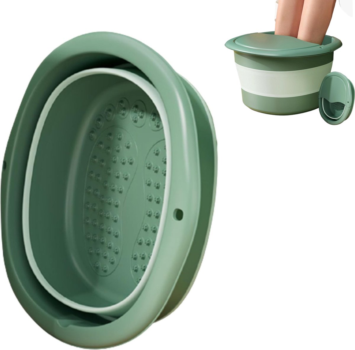 Foldable Foot Bath - Small Foot Bath - Foldable Foot Bath - Suitable For Foot Bath Salt And Foot Bath Products - Foot Baths With Massage Points - Relax Your