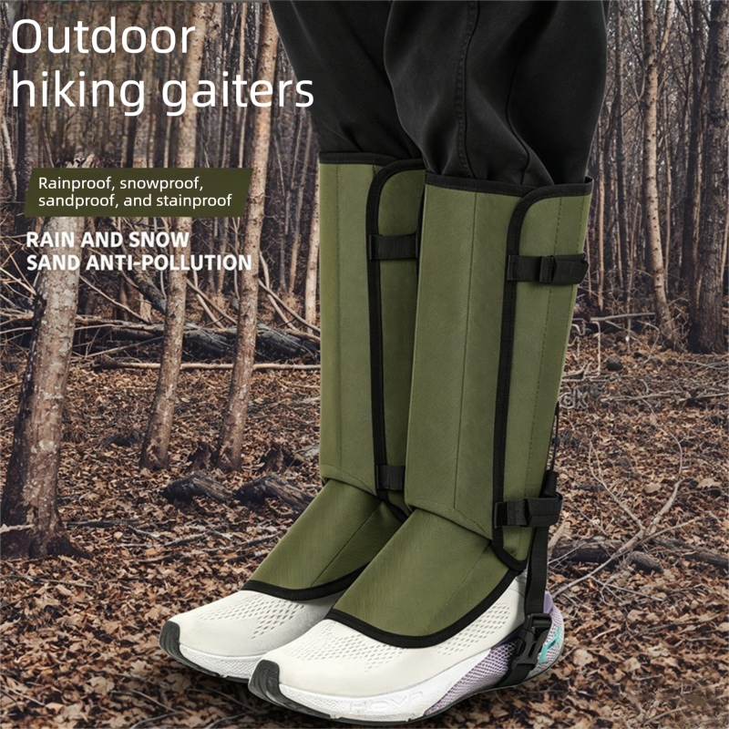 Waterproof Hiking Gaiters Khaki- 3 Layer Nylon Leg and Boot Covers with Adjustable Buckles for Bushwalking, Camping, Mud, Sand, Rain and Snow - 1 Pair โ image 3