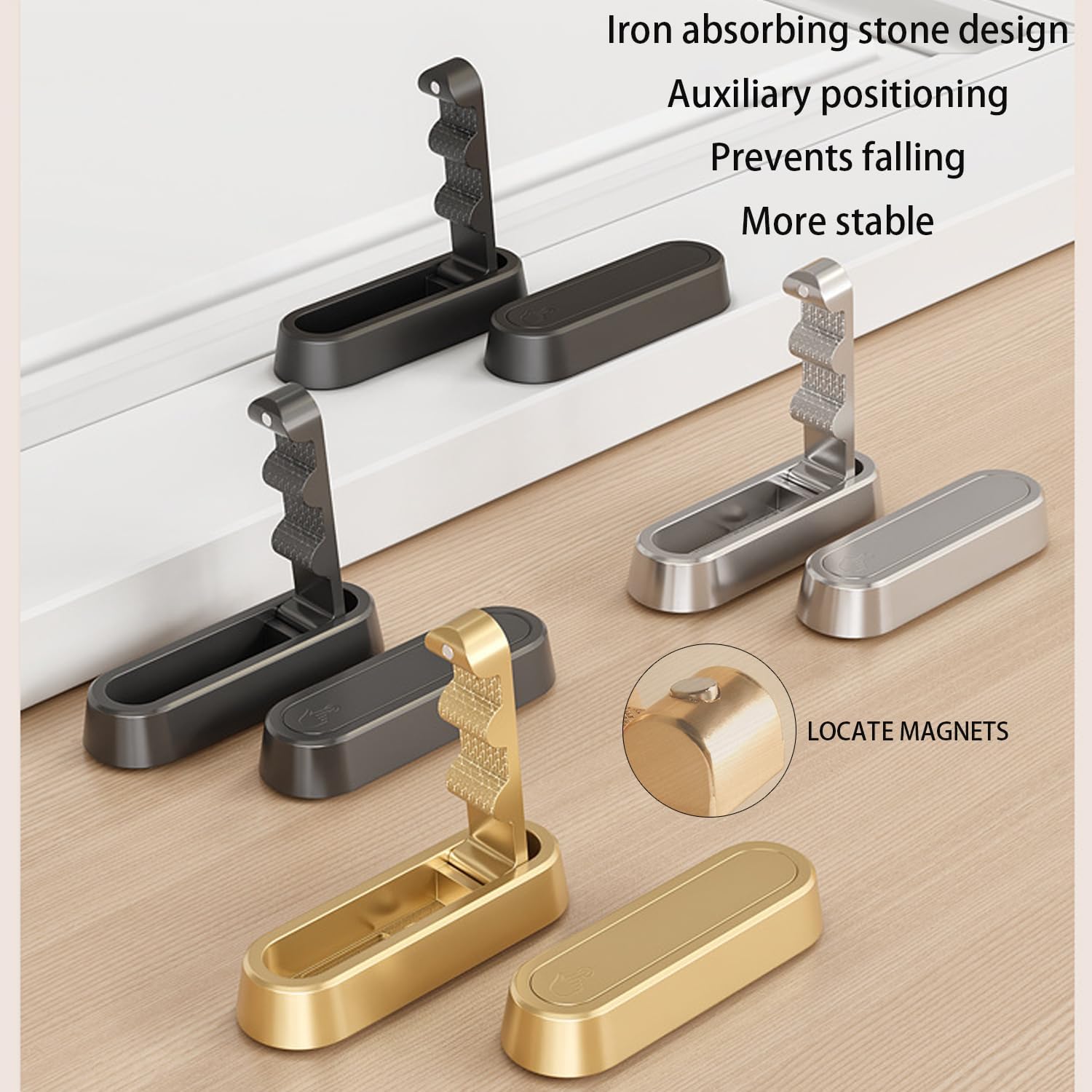 4PCS Folding Coat Hooks, Heavy Duty Wall Hooks Made of Zinc Alloy, Foldable Gold Wall Hooks for Hanging Coats, Scarves, Hats, Bathrobes, Keys, Bags (Gold) โ image 4