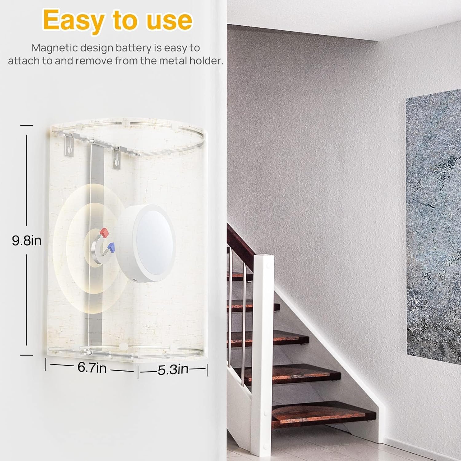 Wall Lights Set of 2, Battery Operated Fabric Sconce with Remote, LED Lamps in RGB+Warm White, Dimmable Timer for Bedroom and Living Room Lighting โ image 5