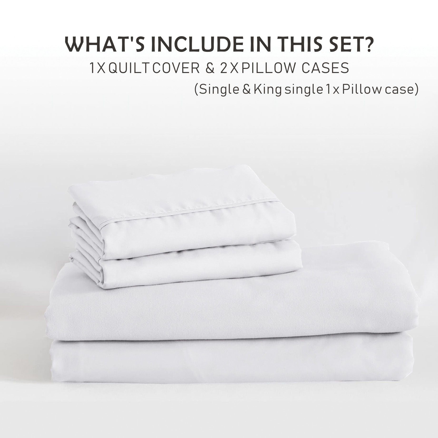 3 Piece Hotel Soft Microfiber Quilt Cover Set-2000TC Duvet/Donna Cover Set & Pillowcases -1 Quilt Cover Zipper Closure & 1 x Pillowcases-Breathable Bedding — image 6