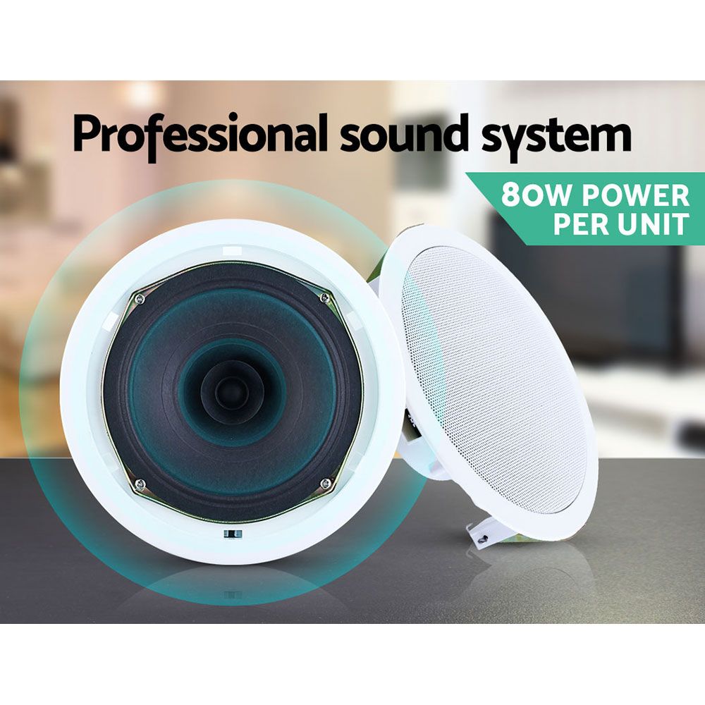 Giantz 6''Ceiling Speakers In Wall Speaker Home Audio Stereos Tweeter 2pcs โ image 3