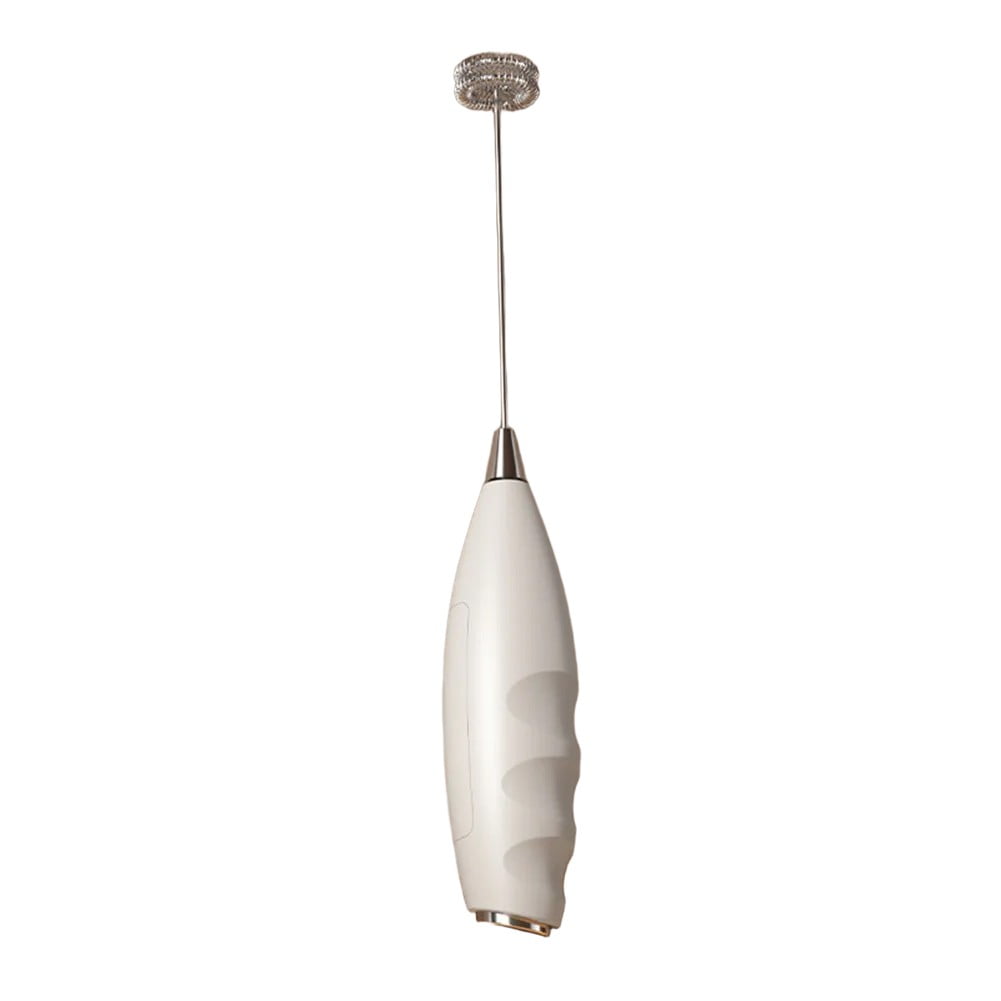 Portable Electric Milk Frother, Handheld Coffee Foam Maker for Lattes, Cappuccino, Hot Chocolate and Everyday Home Use, White