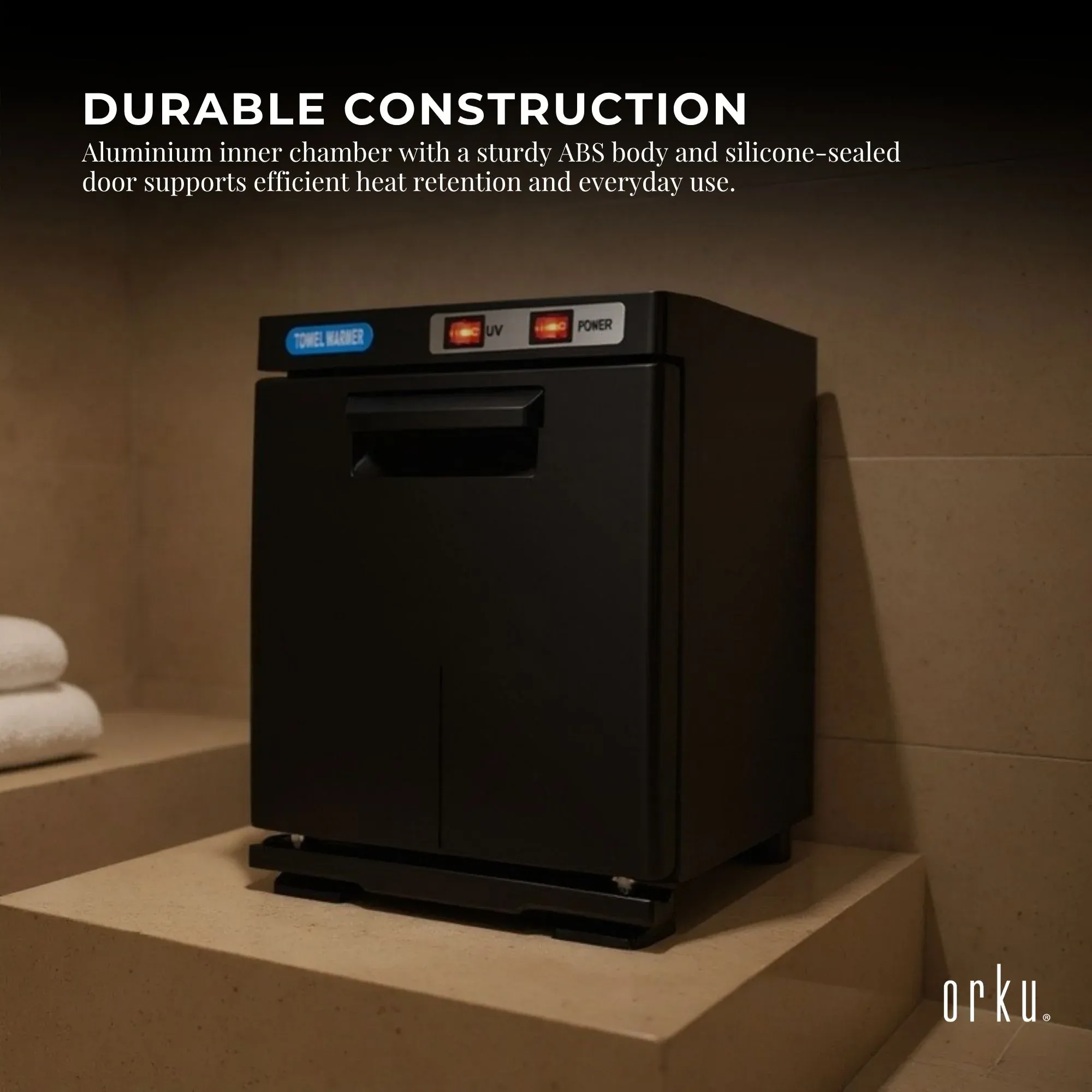 Orku 5L Electric Hand Towel Warmer UV Cabinet Salon Spa Black — image 5