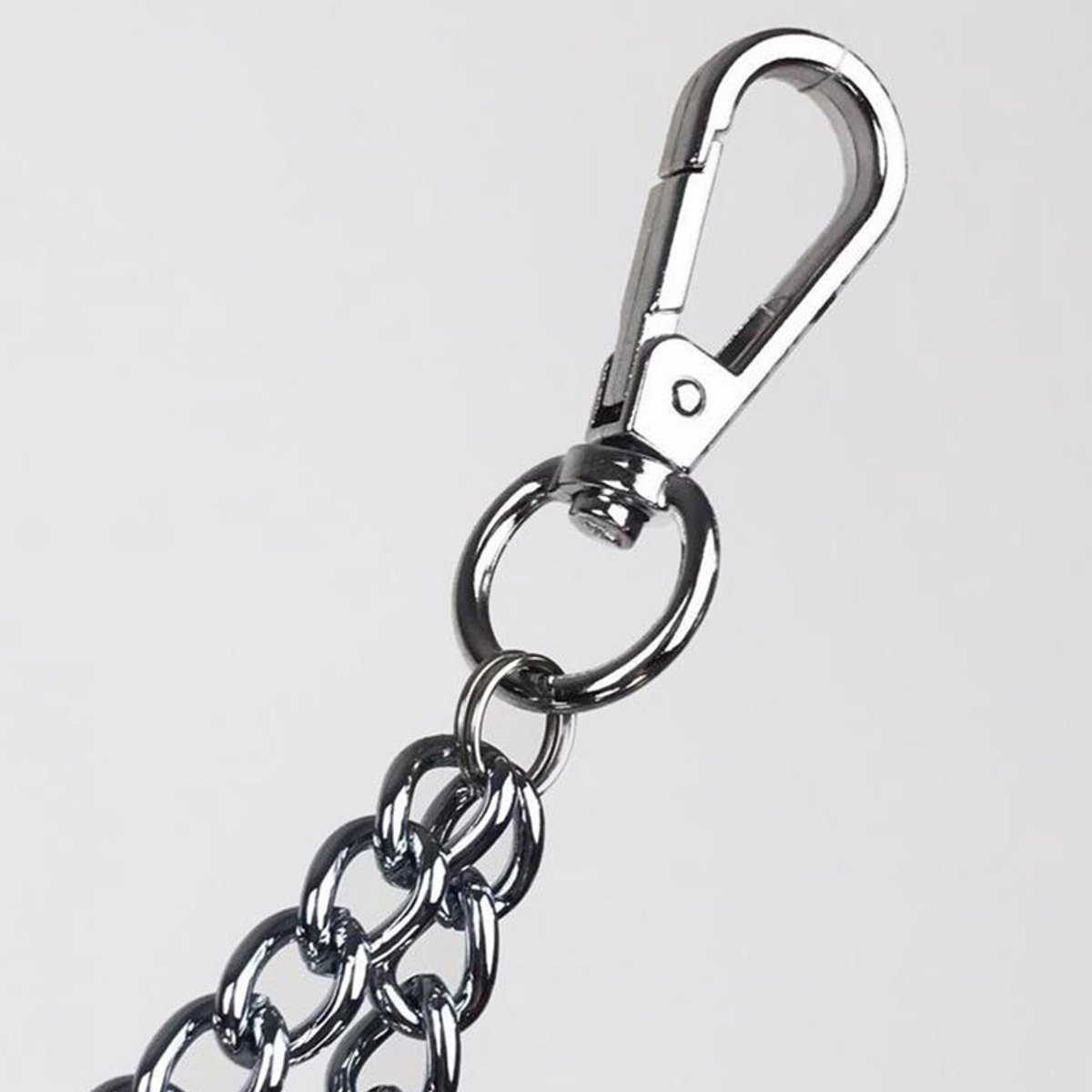 Stainless steel wallet chain - 40 cm and 50 cm long - comes with a punk-style keychain - perfect as a trouser chain or jeans chain - especially suitable for — image 2