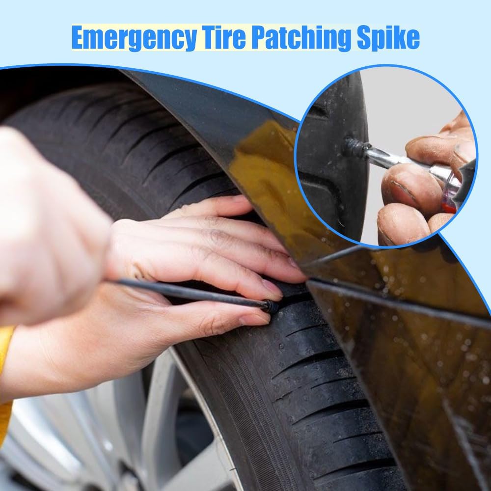 Tire Repair Nails Kit with 2 Sizes, Screw in Tire Repair Plugs with Box and Screwdriver, Fast Self-Service Tire Repair Tools for Car, Motorcycle, Truck — image 4