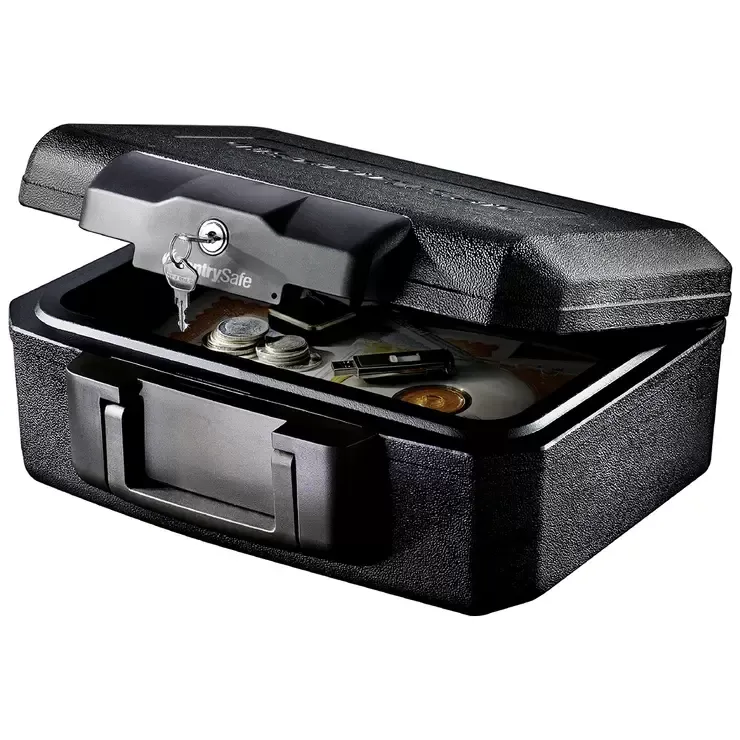 Black Privacy Lock Fire Chest with Carrying Handle for Secure Storage โ image 2