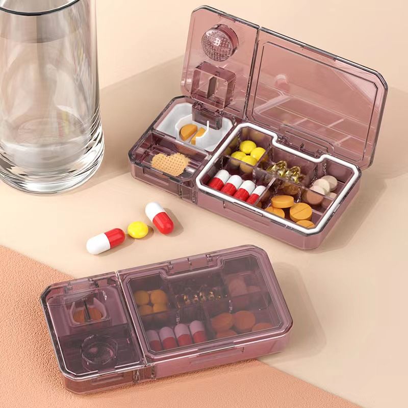 Pill Cases Pills Box, Pill Holder Food Grade Good Sealing Moisture-Proof Dust Proof Multiple Compartments Storing 3 in 1 โ image 4