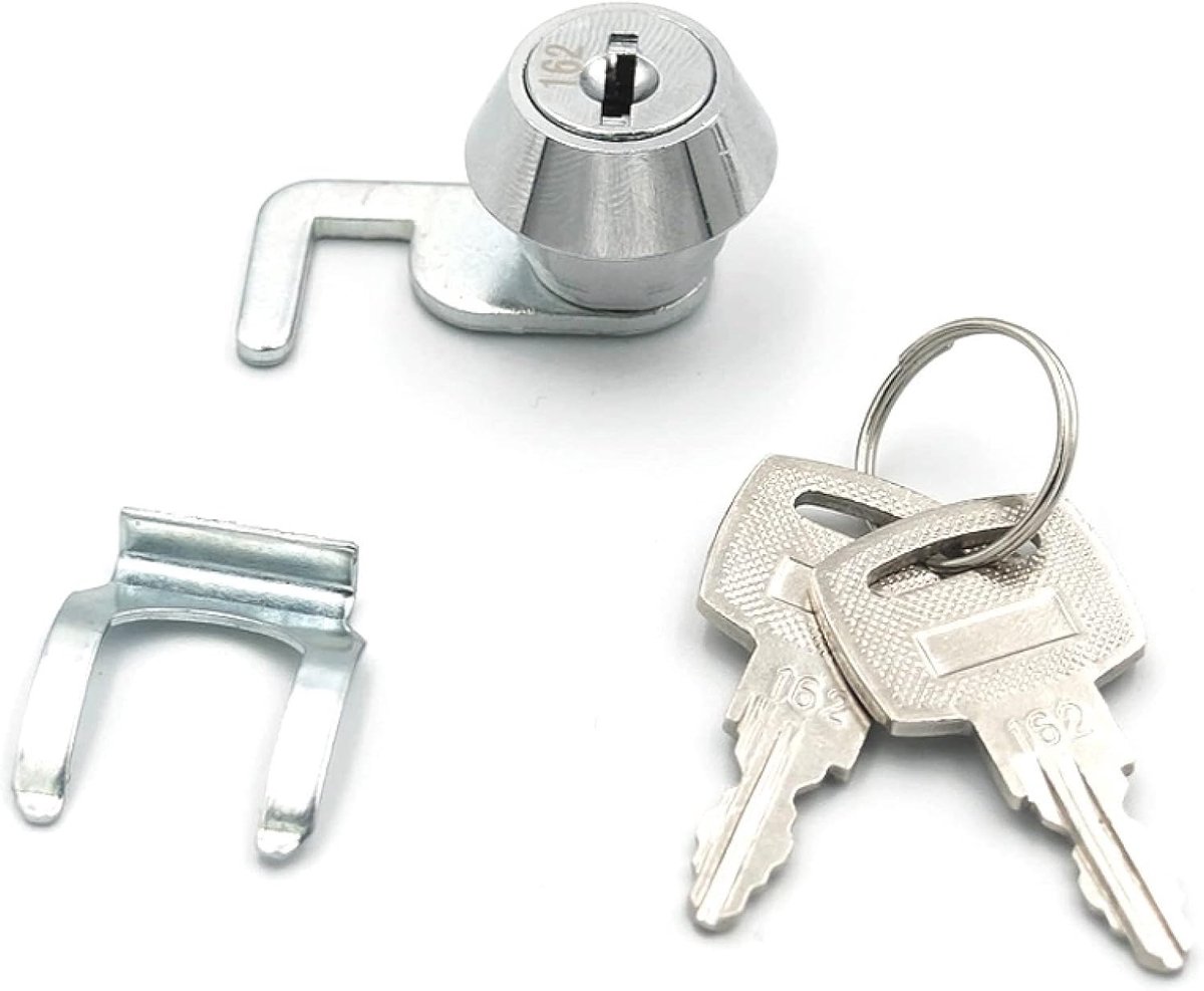 Letterbox lock - Cam lock - Cabinet lock - Cam lock - Security cabinet lock - Cylinder lock - 21.5 mm - Zinc alloy - With key - For Cabinet, Cabinet door — image 2