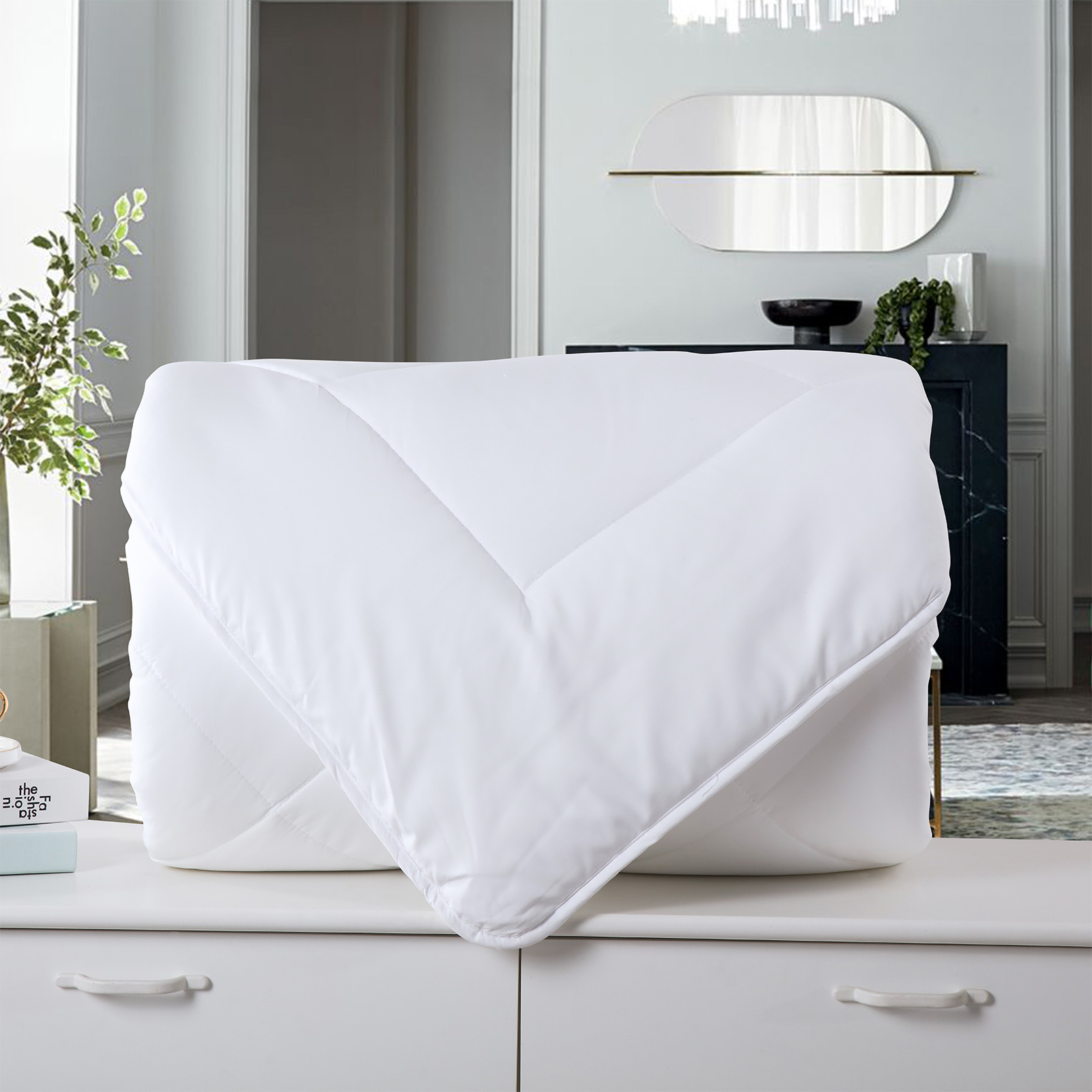 Royal Comfort 260GSM Deluxe Eco-Silk Touch Quilt 100% Cotton Cover - Double - White โ image 4