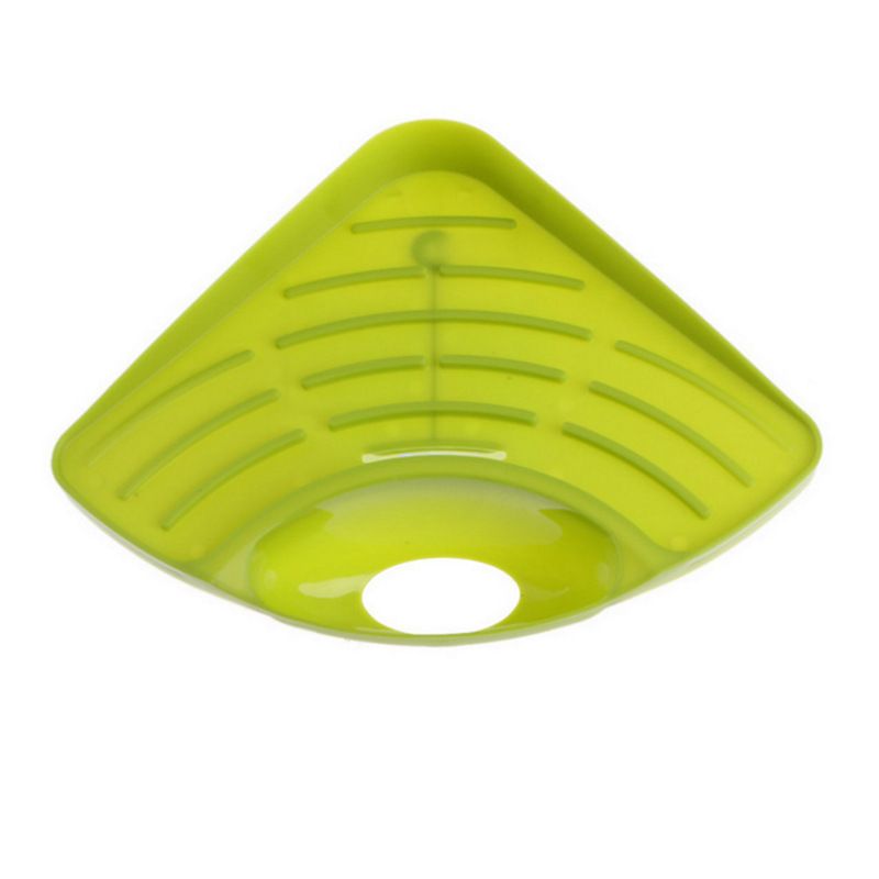 Triangle Shelf Rack Storage Shelf Rack Triangle Shelf Holder Soap Holder Sponge Holder Sink,Miscellaneous storage rack Green
