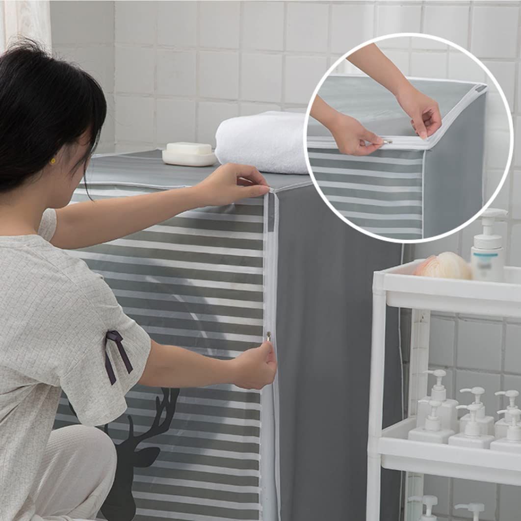 Washing Machine Cover Washer Dust Cover Tumble Dryer Cover Dustproof Case Waterproof Sun Protective Cartoon Pattern โ image 5