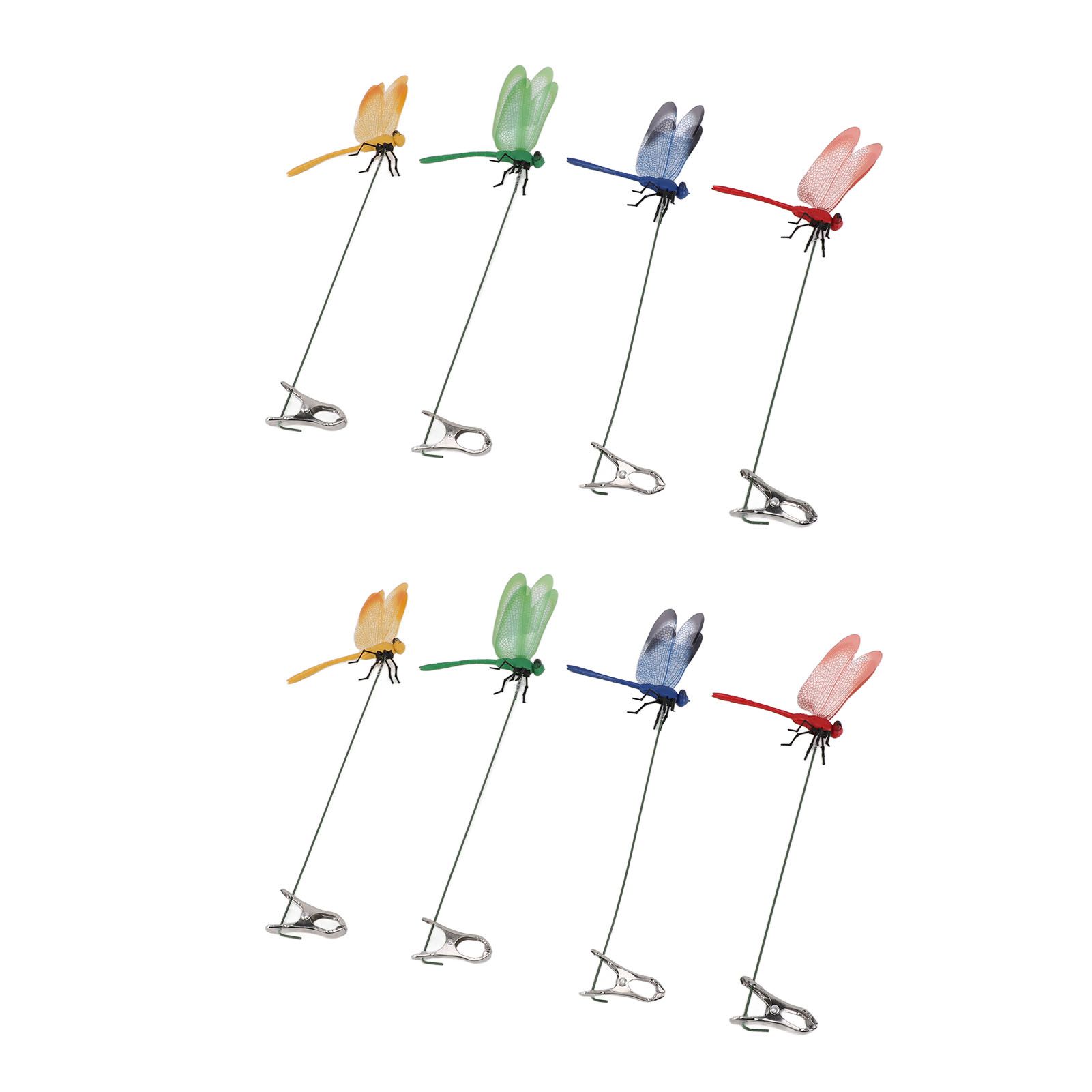 8PCS Fake Dragonfly Clip Waterproof Outdoor 3D Dragonfly Garden Decorative Clips Home Patio Ornaments Crafts โ image 5