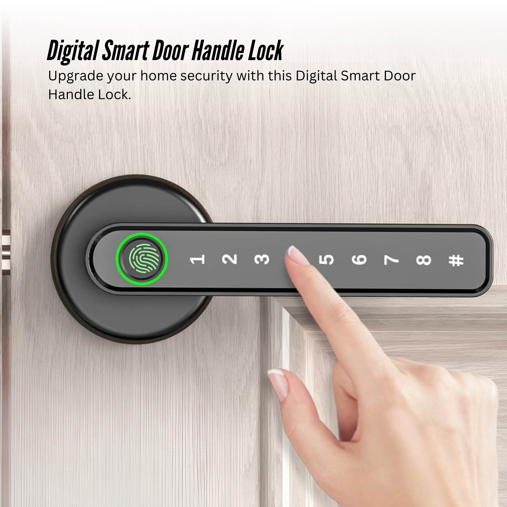 Tooleroo Digital Smart Door Lock Handle - 5in1 Keypad Home Entry Security System — image 3