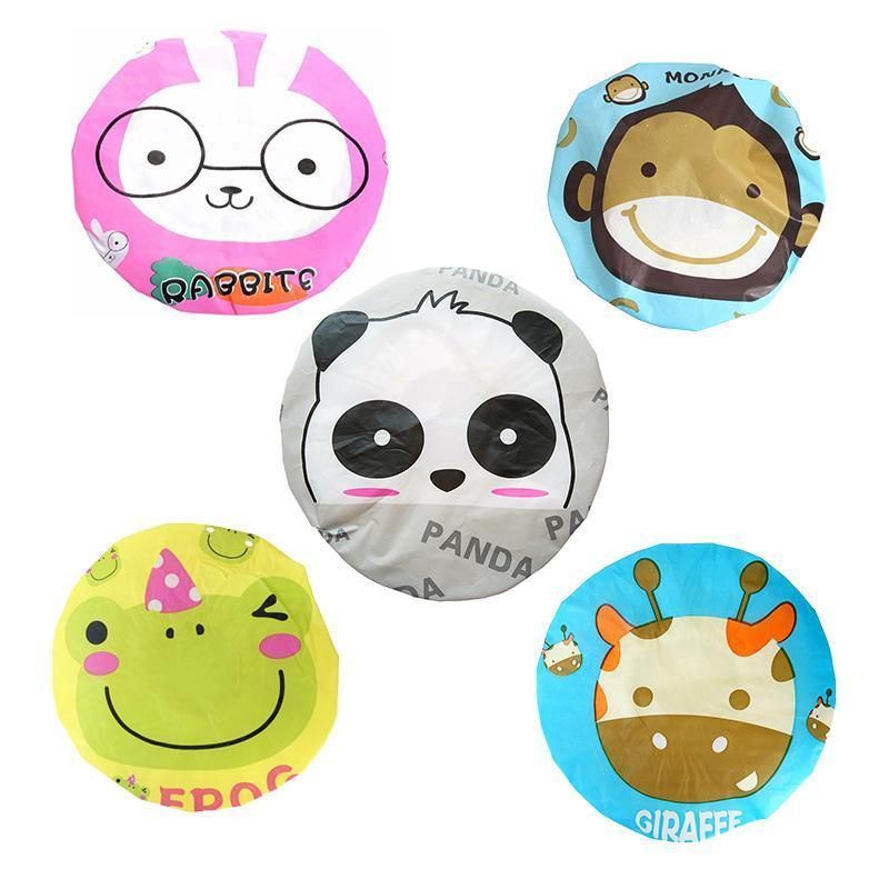 Reusable Women Girls Hair Wrap Waterproof Shower Bath Shower Cap Hat - Monkey โ image 3
