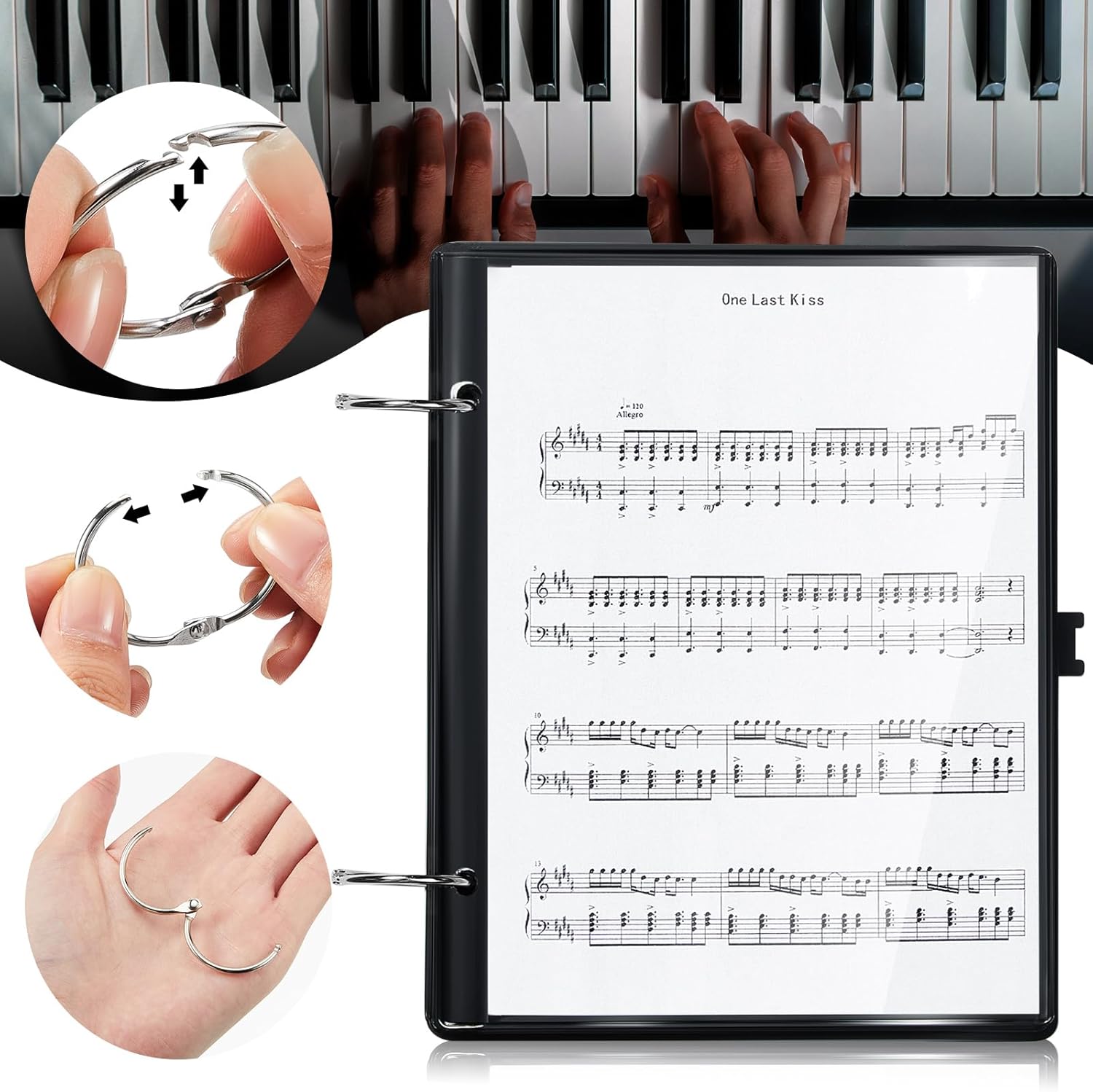 Amylove 4 Pack Music Flip Folder Marching Band Plastic Flip Folder Each with 10 Windows โ image 3