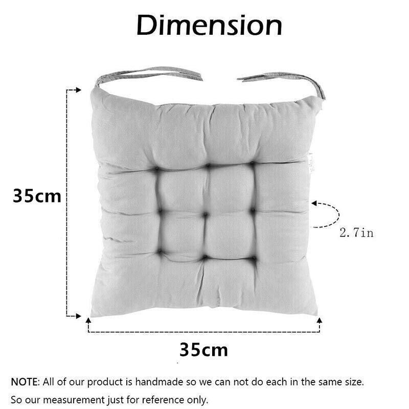 Soft Chair Cushion Pad for Indoor Outdoor Seating Square Seat Cover 35 × 35cm - Green — image 4