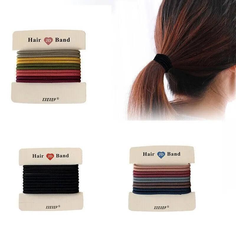 Hair Accessories High Elastic Two-Color Cross Hair Rope Rubber Band Hair Ring - Morandi — image 5