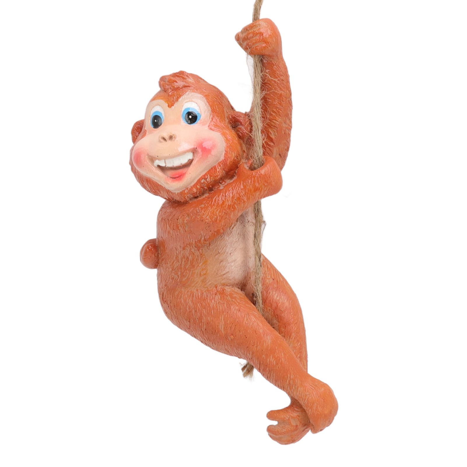 Swing Monkey Statue Ornament Resin Hand Painted Vivid Animal Sculpture Pendant for Garden — image 3