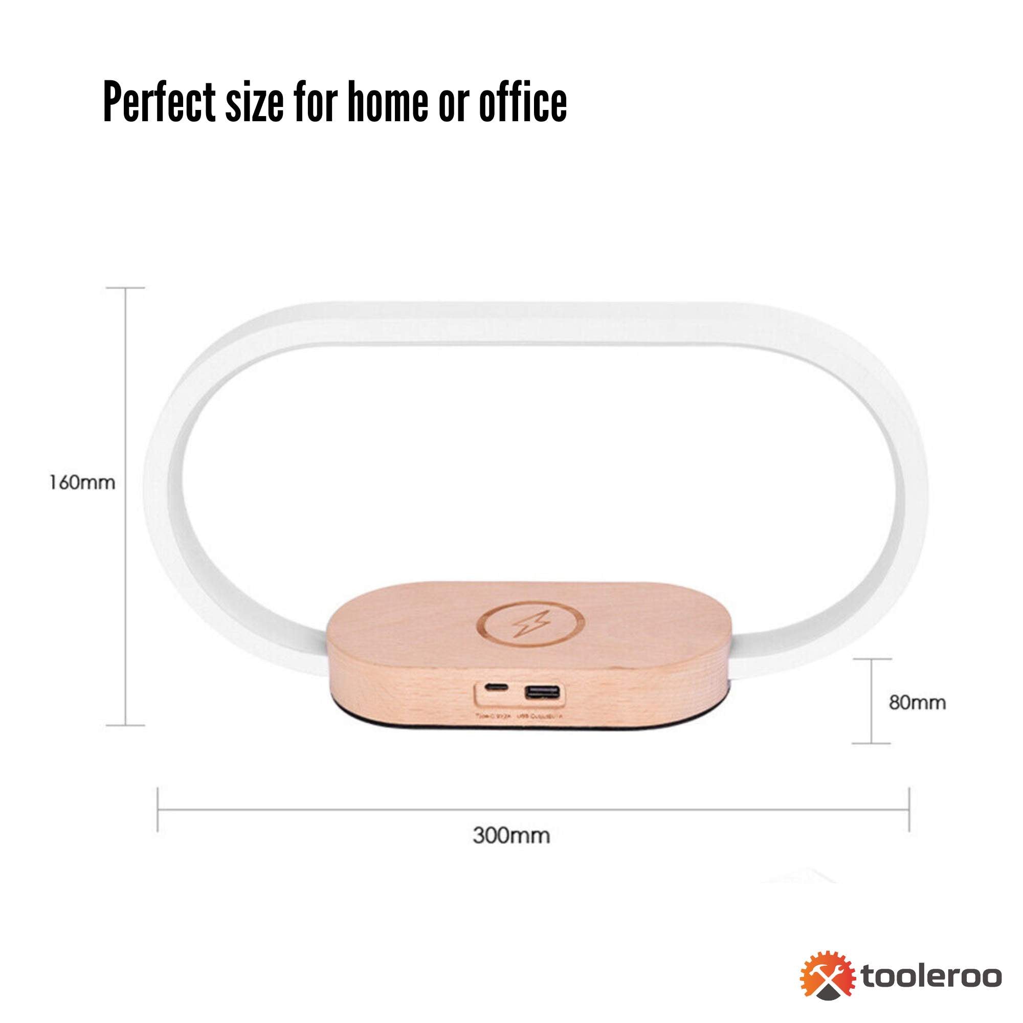 Wireless Phone Charger Table Lamp - USB Port Charging Bedside Light With Clock โ image 3