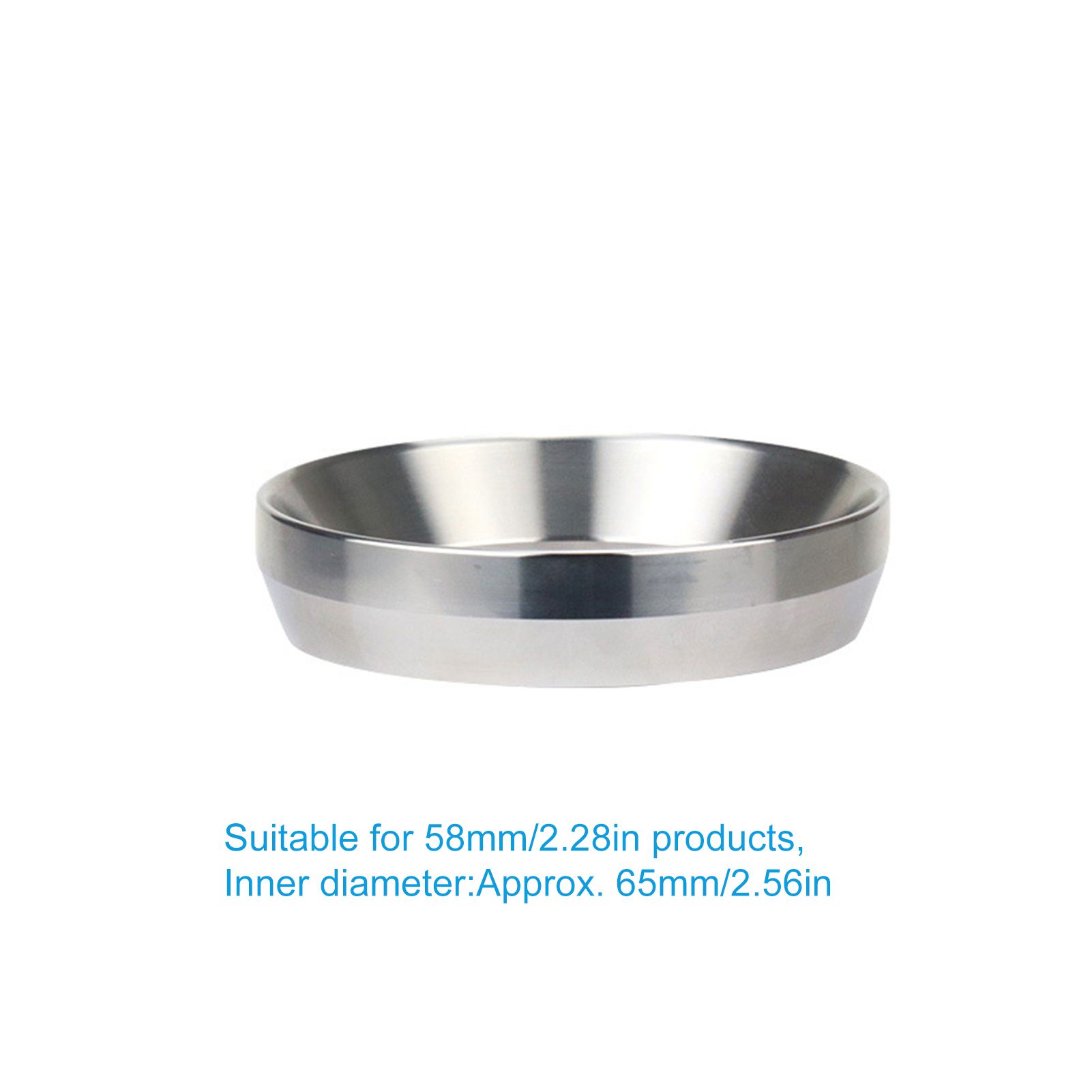 Dosing Funnel Anti Flying Powder Aluminum Alloy Universal Dosing Rings for Household Coffee Shop 58mm/2.3in Stainless Steel Color โ image 2
