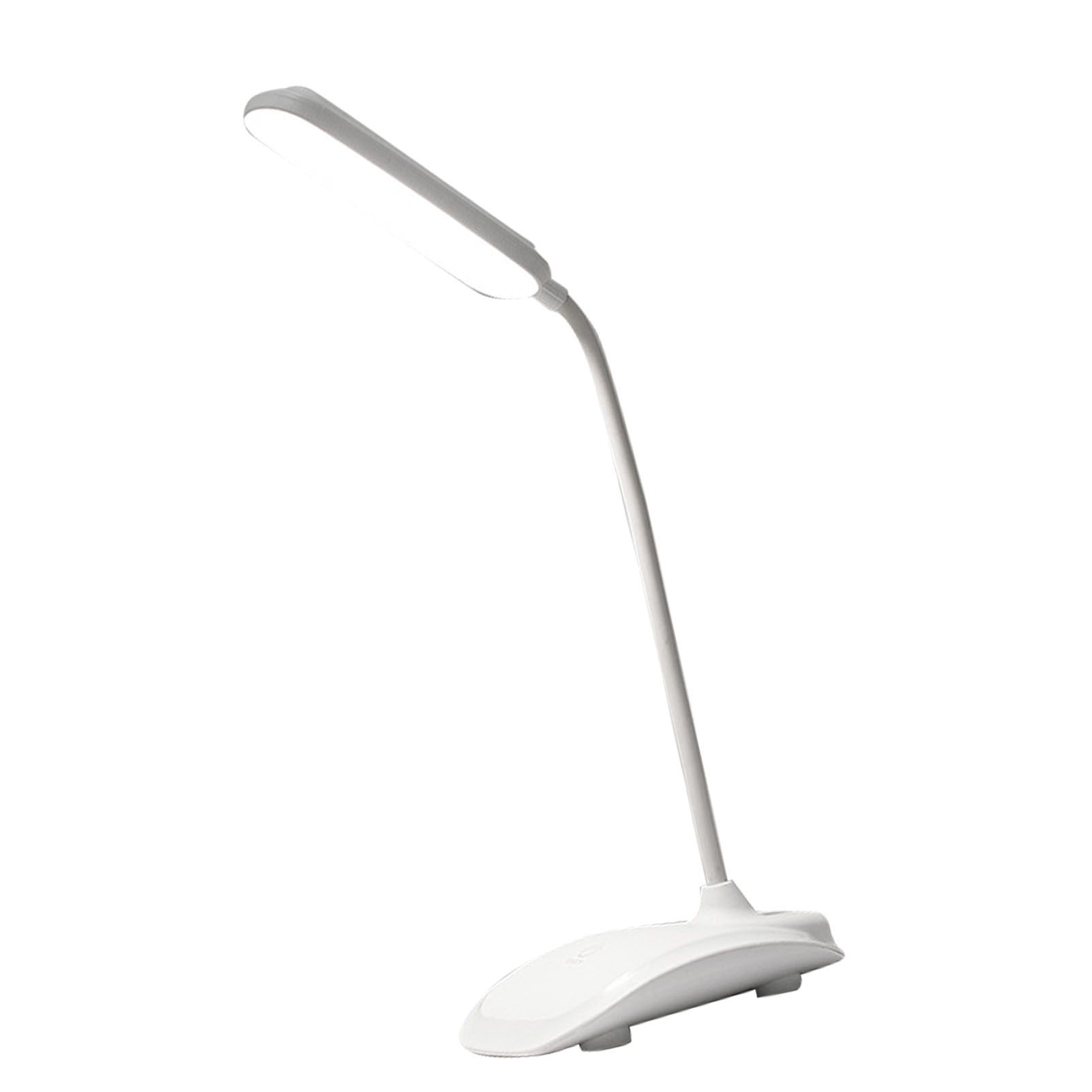 LED Desk Lamp Touch Control Three Level Color Temperature Stepless Dimming USB Charging Table Lamp White โ image 2