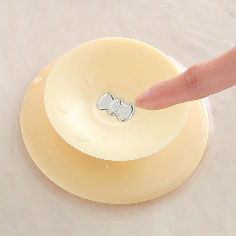 UFO-Style Press-Type Floor Drain Odor-Proof Cover with Silicone Sewer Anti-Odor Filter Stopper—White — image 6