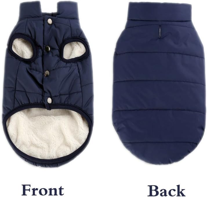 Winter Dog Coat Marine Blue Size L - Warm Pet Clothing for Cold Weather — image 2