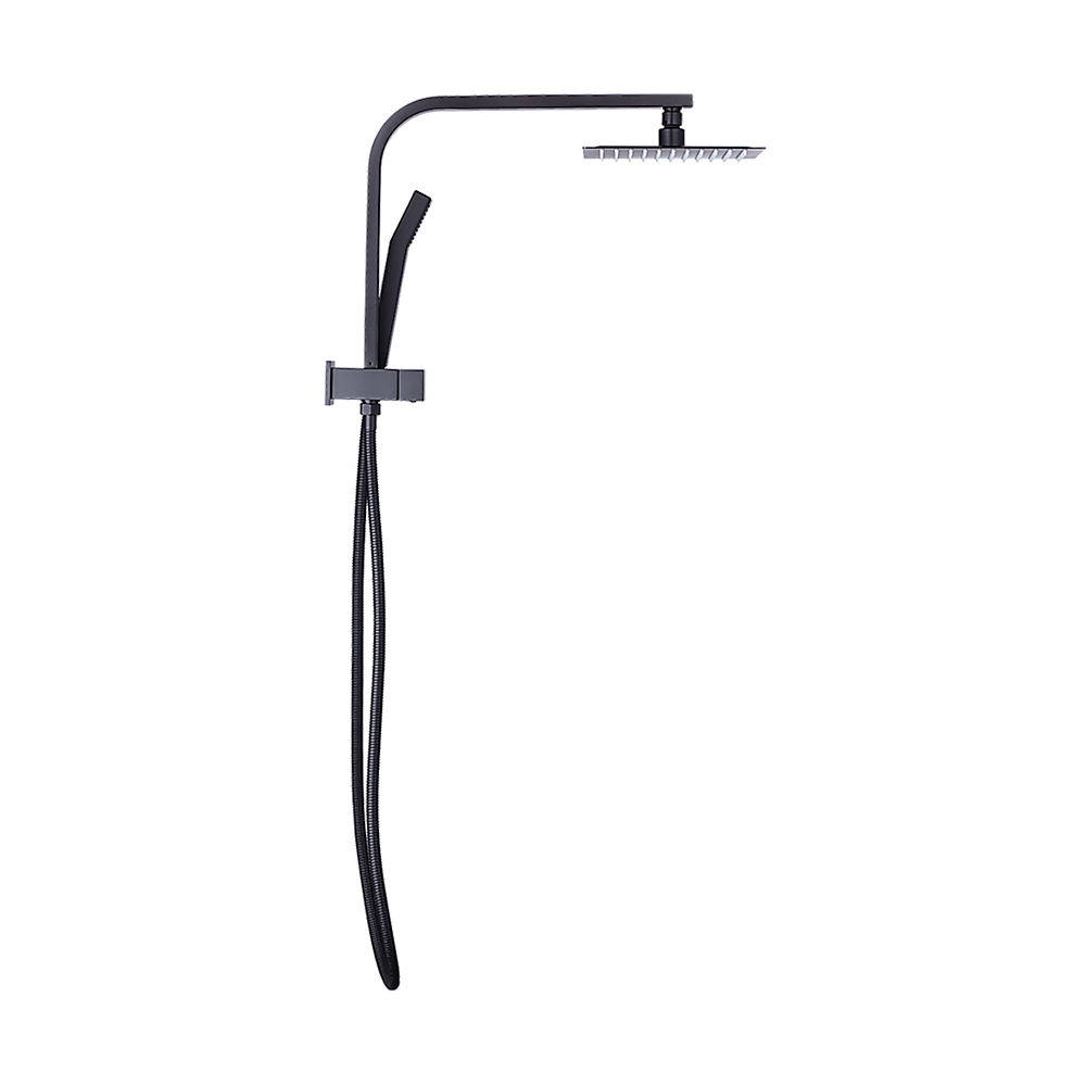 WELS 8" Rain Shower Head Set Square Dual Heads Faucet High Pressure Hand Held โ image 4
