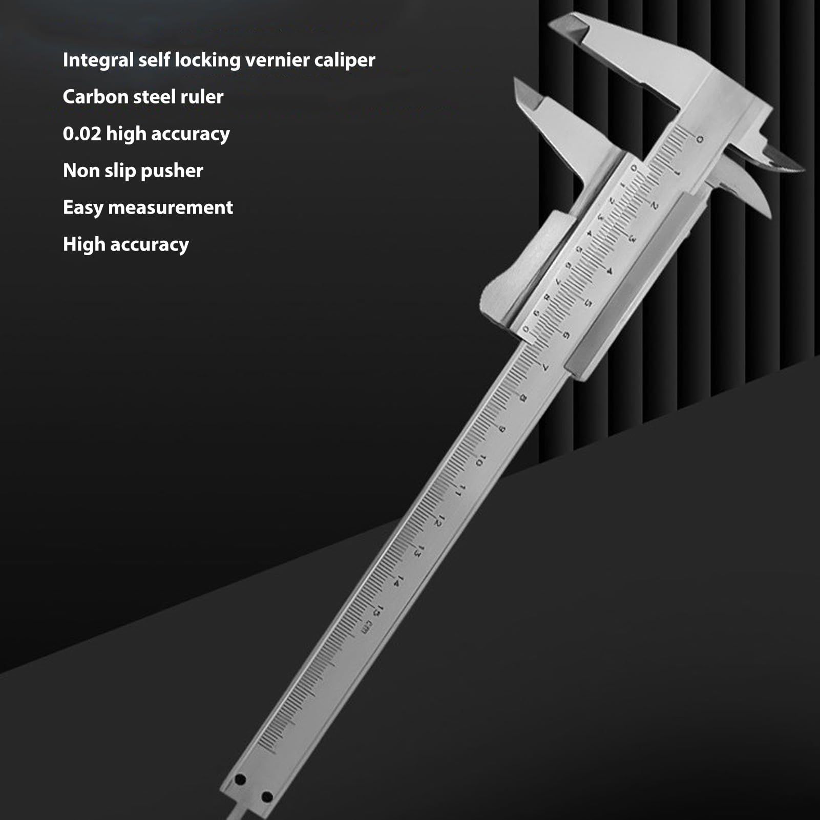 Vernier Caliper Calipers Measuring Tool Micrometer Carbon Steel Inch/Metric Range Dual Reading Scale Professional High Accuracy — image 5