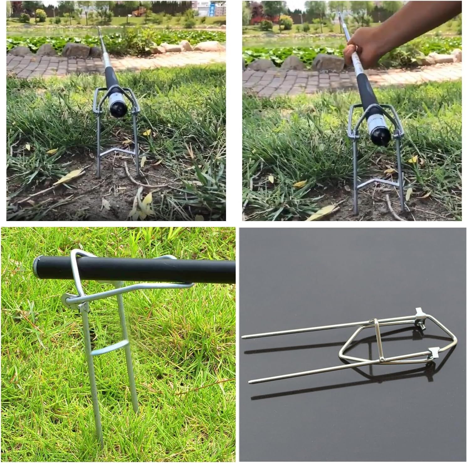 3 Pack Fishing Rod Holders Fish Pole Holder Portable Adjustable Foldable Bracket Stand Folding Stake Ground Support Rack for Bank Fishing Beach Sand โ image 4
