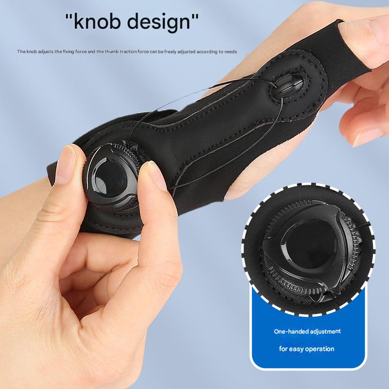 Black Adjustable Thumb Brace with Dial System - Wrist & Thumb Stabilizer for Pain Relief — image 4