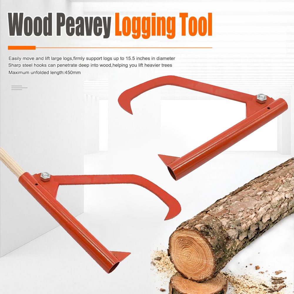 Wood Log Lifter Stainless Steel Effort Saving Log Roller Cant Hook, Orange, Power Tool Parts & Accessories โ image 2